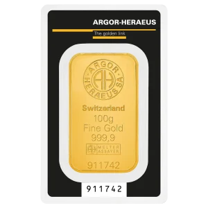 Argor-Heraeus 100 грама златно кюлче – цена