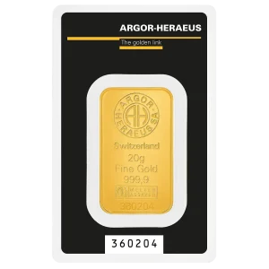 Argor-Heraeus 20 грама златно кюлче – цена