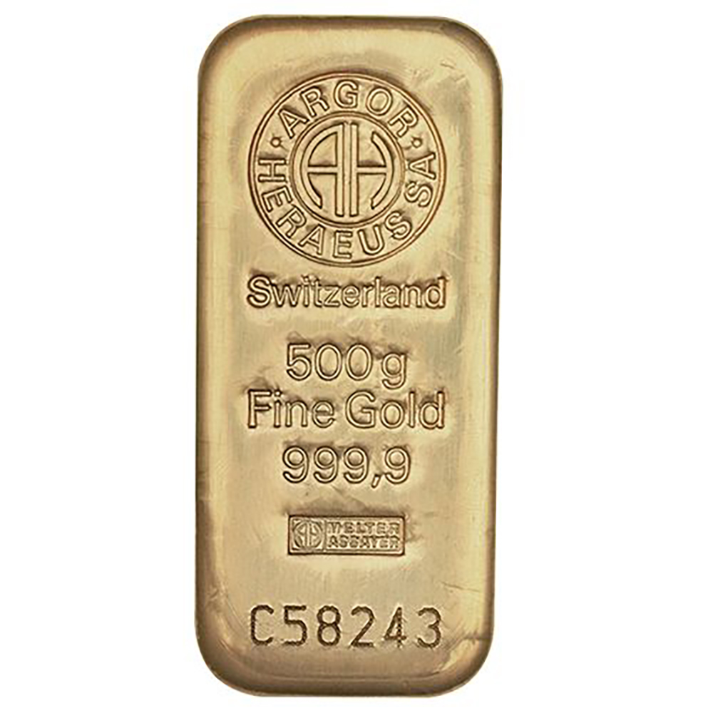 Argor-Heraeus 500 Грама Златно Кюлче
