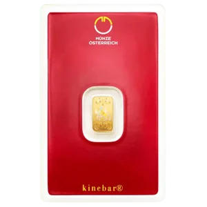 Austrian Mint 1 грам златно кюлче KineBar дизайн — цена и характеристики