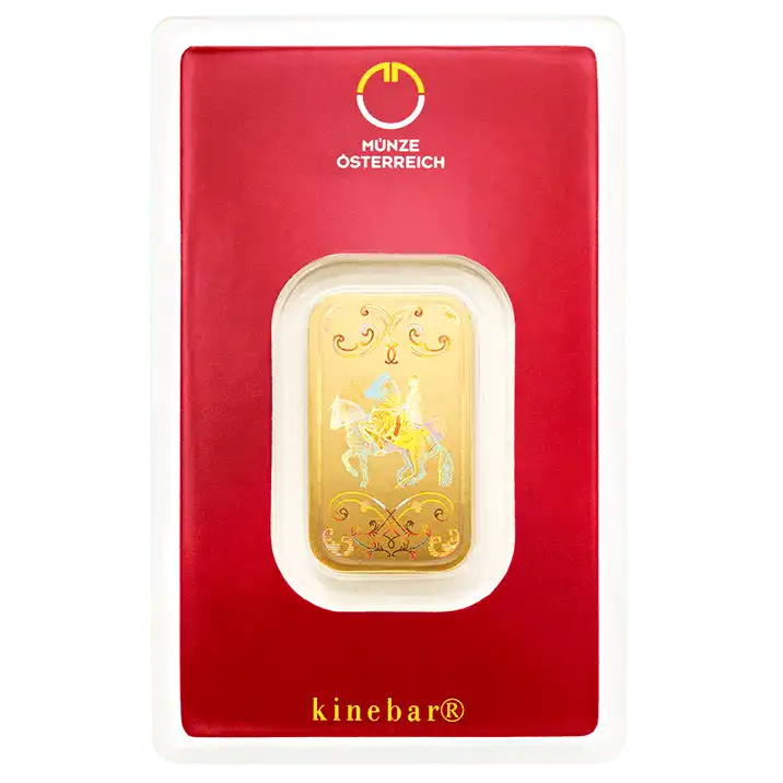 Austrian Mint 10 грама златно кюлче KineBar дизайн