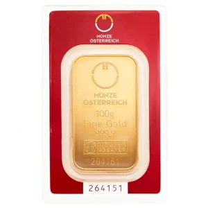 Austrian Mint 100 грама златно кюлче – цена