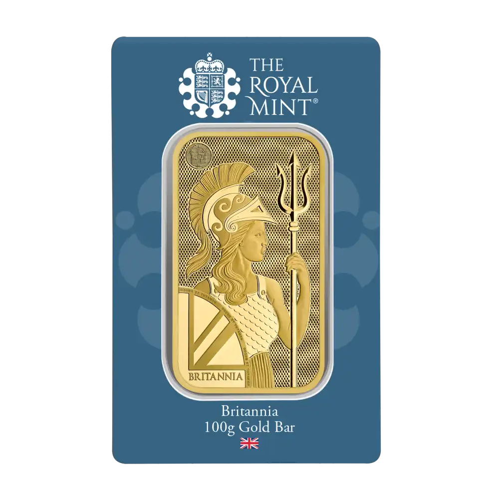 Britannia 100 грама златно кюлче от The Royal Mint