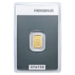 Heraeus 1 грам златно кюлче – цена
