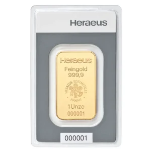 Heraeus 1 унция златно кюлче – цена