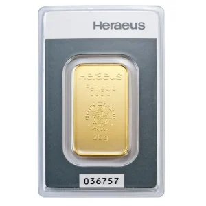 Heraeus 20 грама златно кюлче – цена