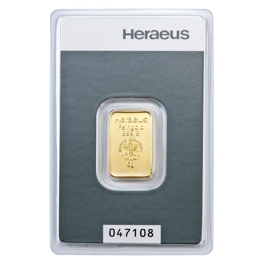 Heraeus 5 грама златно кюлче