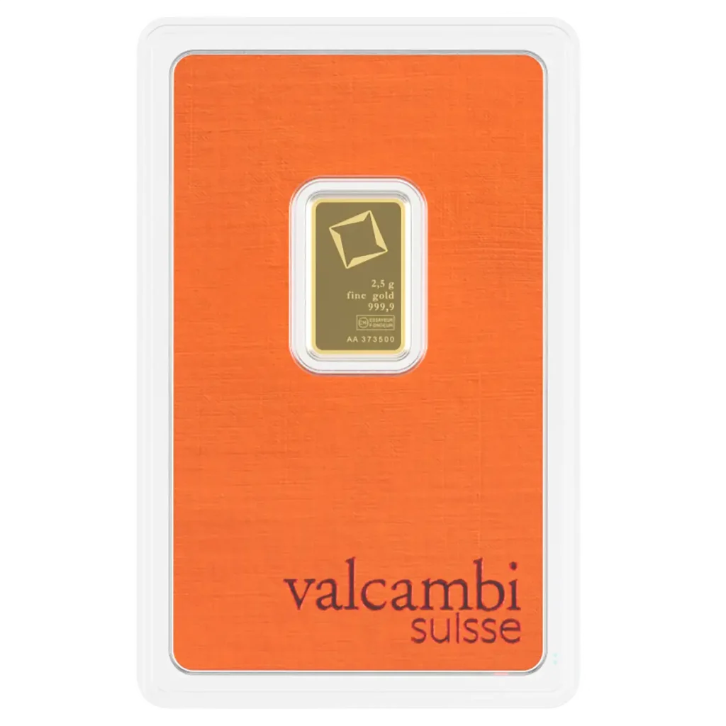 Valcambi 2.5 грам Златно кюлче