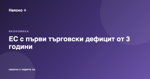 ЕС с първи търговски дефицит от 3 г.: защо и какво значи