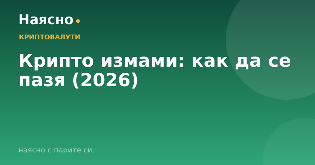 Крипто измами: как да се пазя (2026)