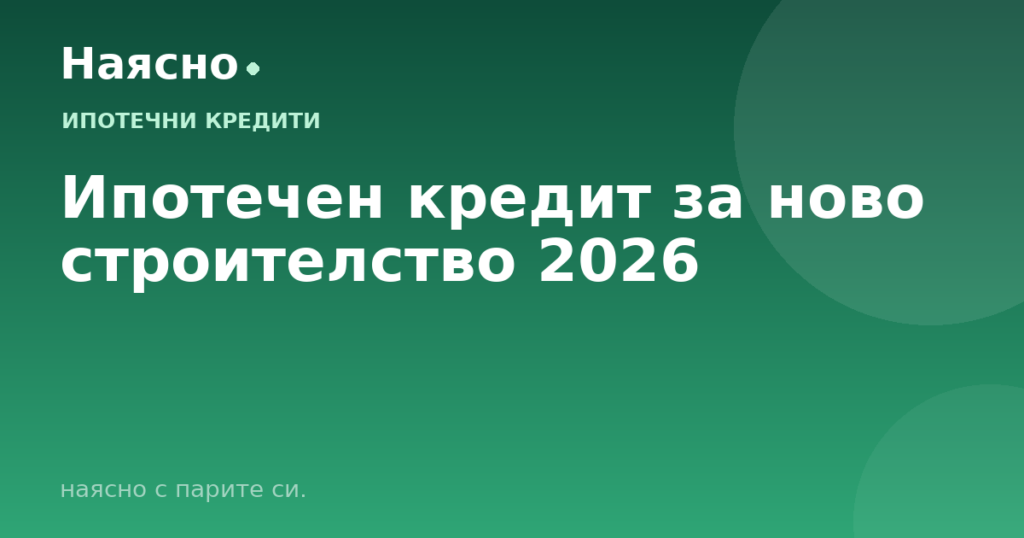 Ипотечен кредит за ново строителство 2026