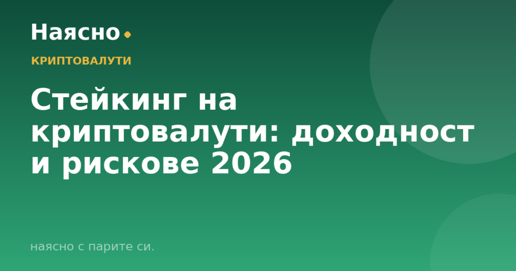 Стейкинг на криптовалути: доходност и рискове 2026